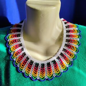 RAINBOW Vibrant Beaded Necklace